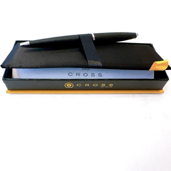 ❌SOLD❌ A.T. Cross Company ATX Basalt Black Ballpoint Pen 882-3 NEW Retail: $85 - Picture 2 of 11